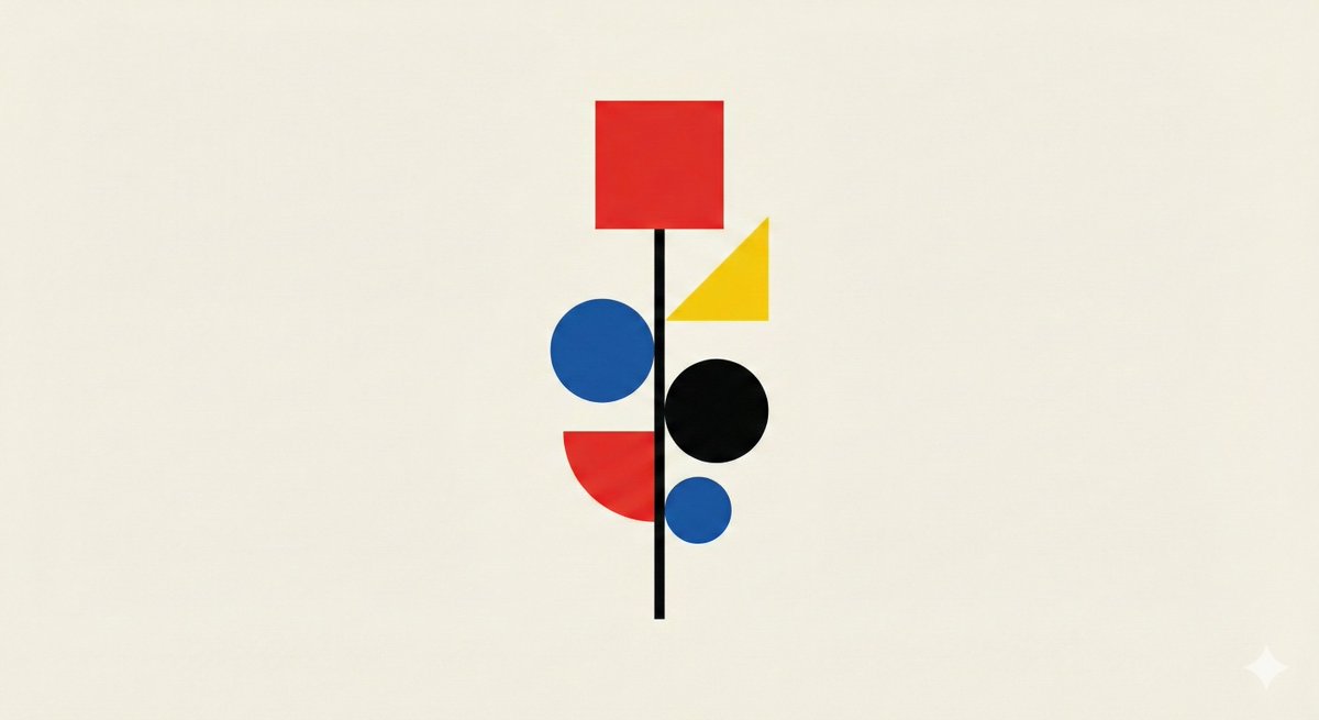 Bauhaus Geometry Minimal Illustration Template — example 2