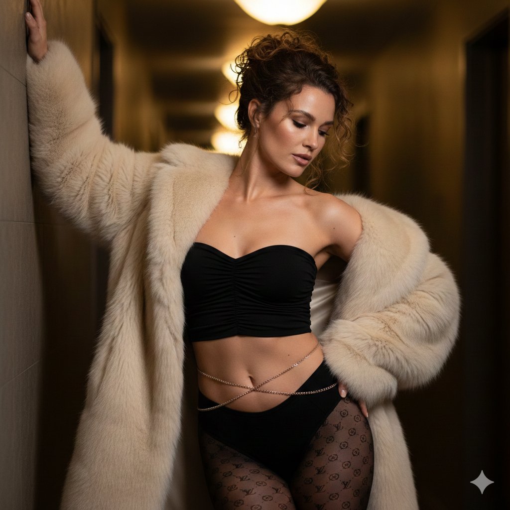 After-Hours Luxury Fashion Portrait with Identity Lock — example 1