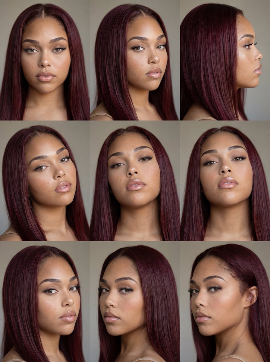 Nine-Panel Face Consistency Grid Prompt for Nano Banana Pro — example 1