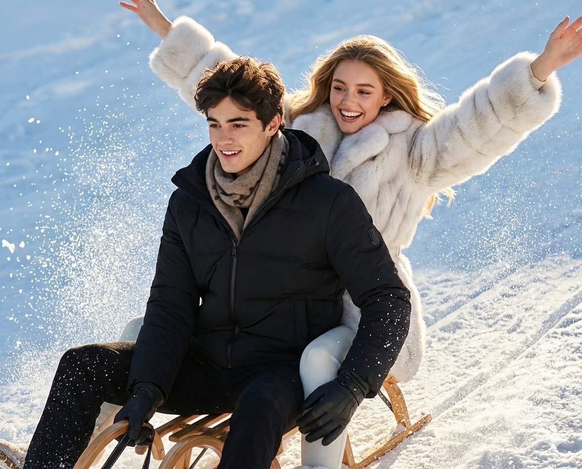 Luxury Russian Winter Sledding Scene Prompt — example 1