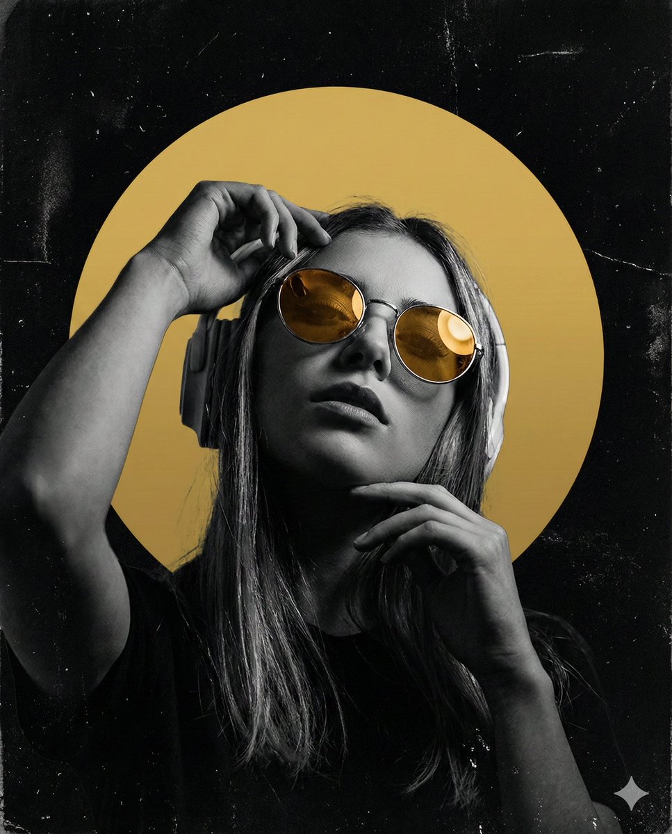 Dark, High-Contrast Poster Design Prompt with Amber Lenses — example 1
