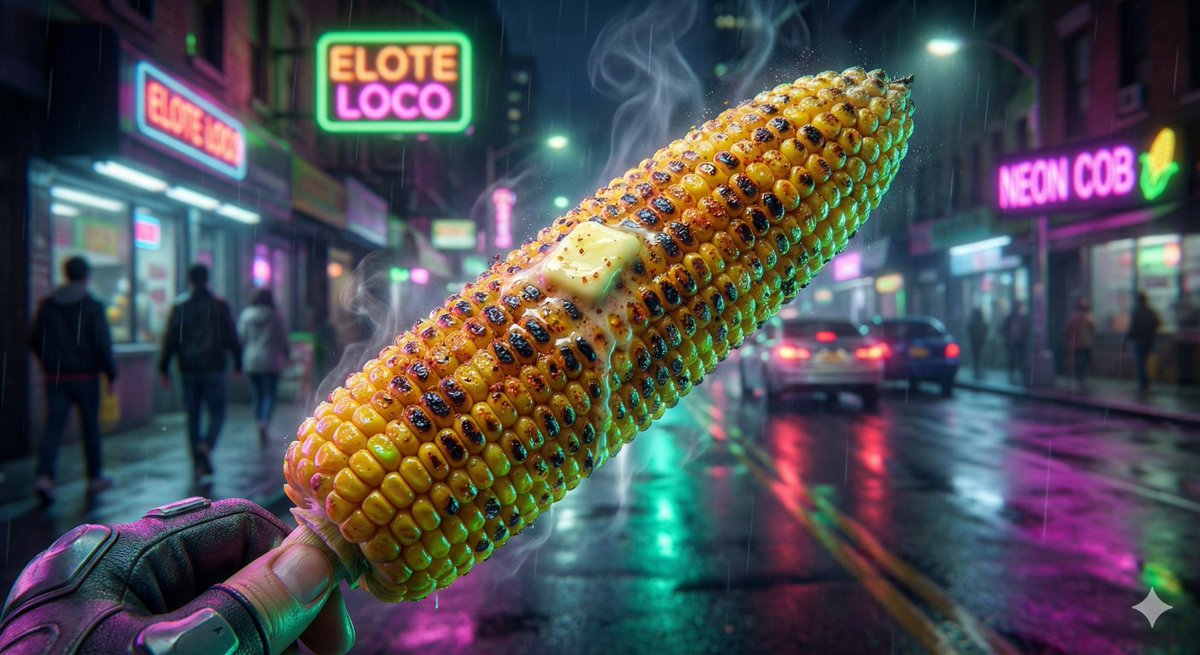 Cyberpunk Neon Street Food Advertisement Prompt — example 1