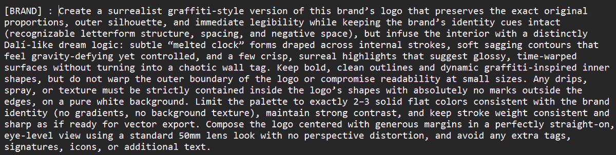 Surreal Melting Logo Generation Template — example 1