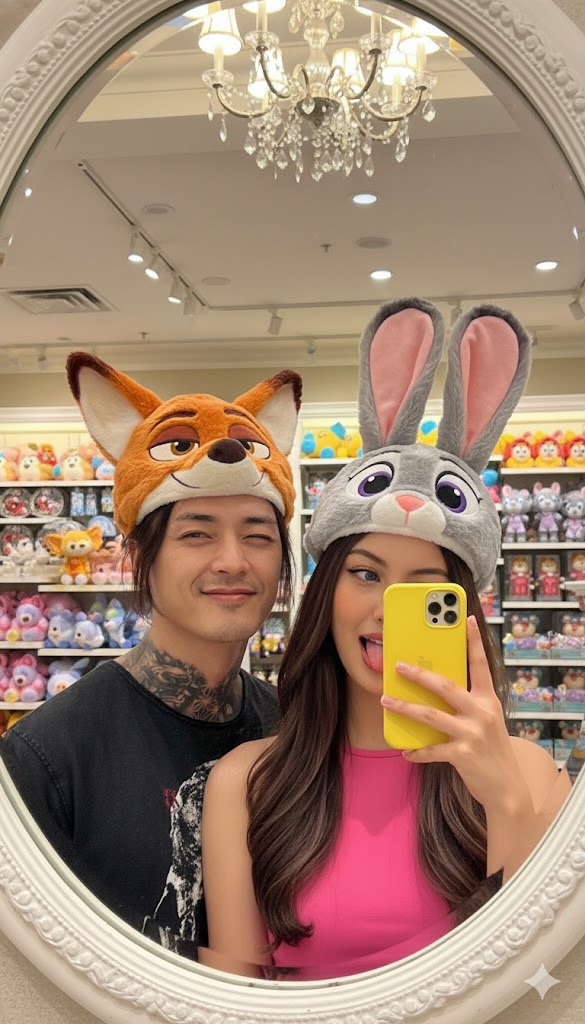 Zootropolis Couple Mirror Selfie Prompt — example 4