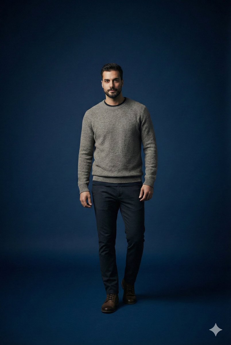 Studio portrait parameter-style prompt for a male subject — example 1