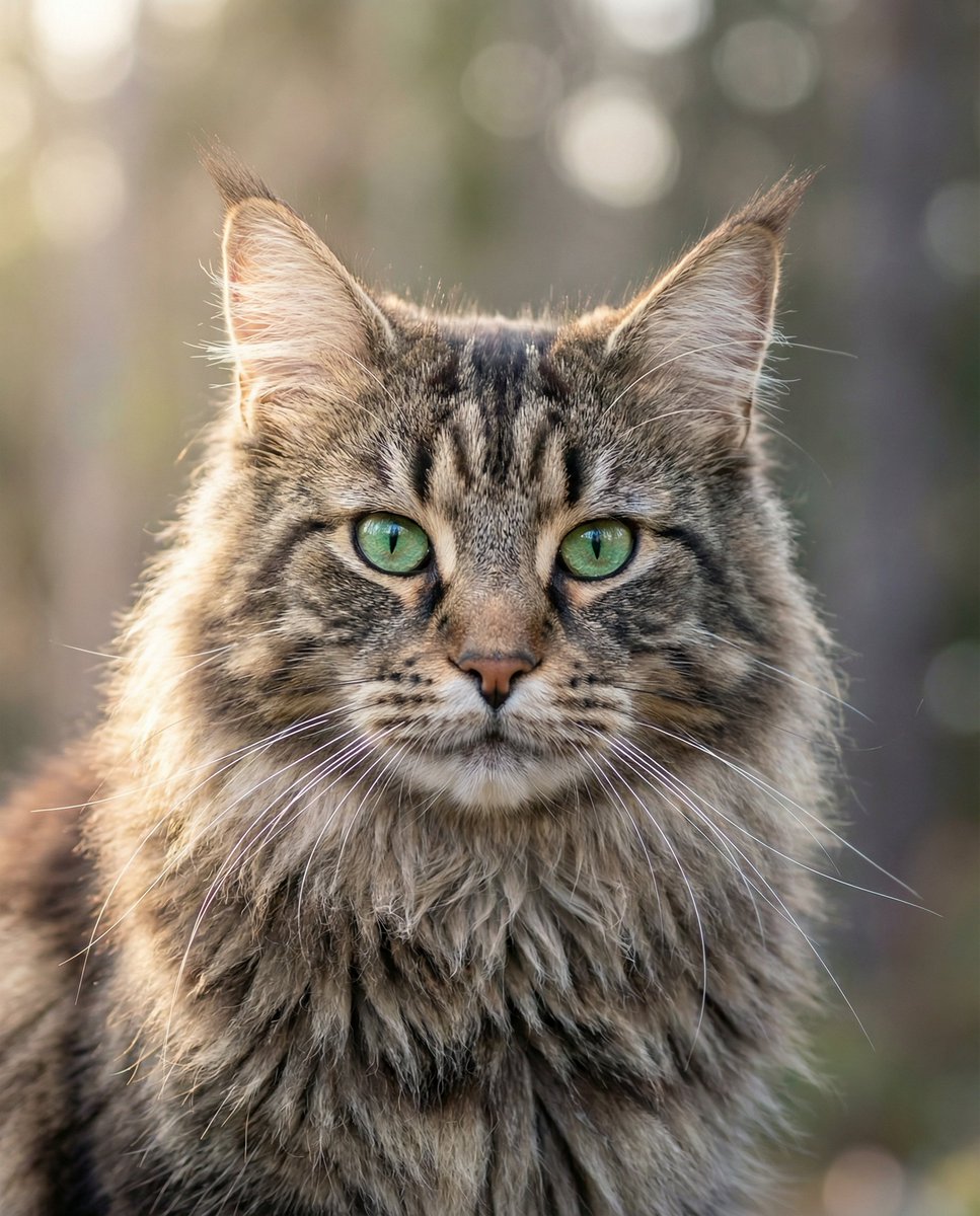 Hyper-Realistic Maine Coon Portrait — example 1