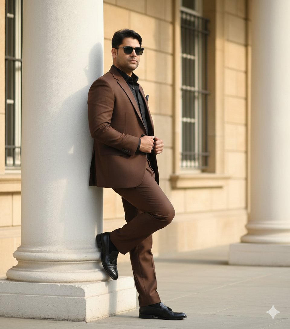 Cinematic Fashion Editorial of a Man with a Luxury Car and Dog — example 1