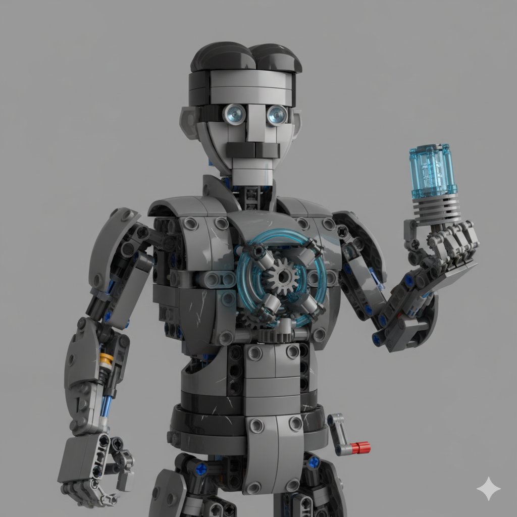 Hyper-Real Macro Studio Shot of a LEGO Technic Kitbash — example 2