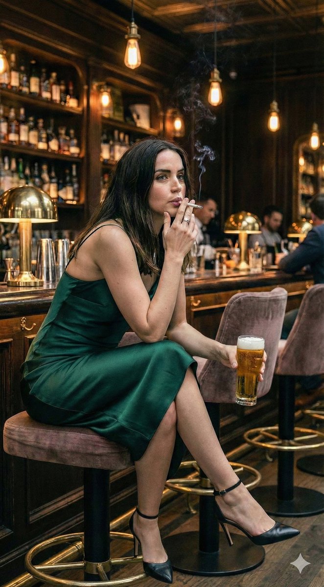 Contrastive Scene Generation: Ana de Armas in Glamour vs. Domestic Realism — example 1