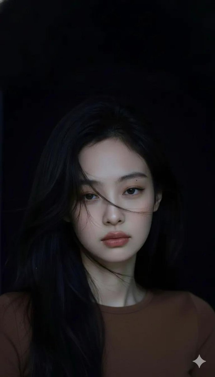 Moody Cinematic Portrait in Brown Top — example 1