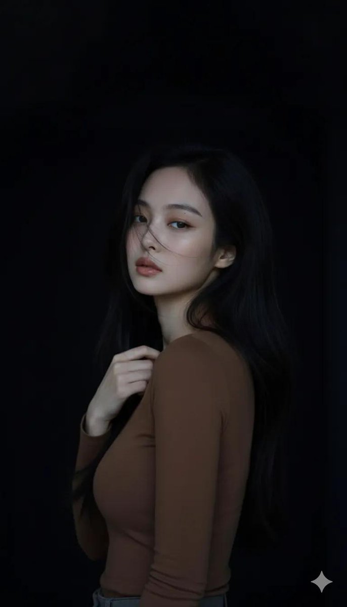 Moody Cinematic Portrait in Brown Top — example 2