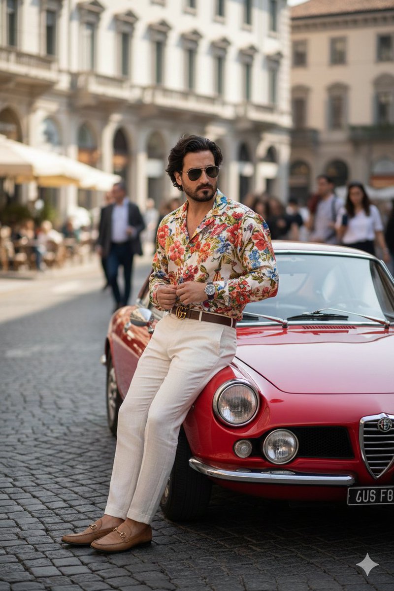 Photorealistic Gucci Editorial in Milan — example 1