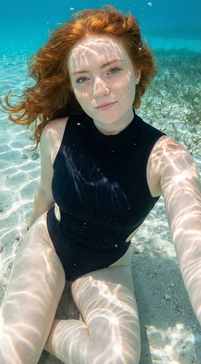 Underwater Portrait on the Seafloor — example 1