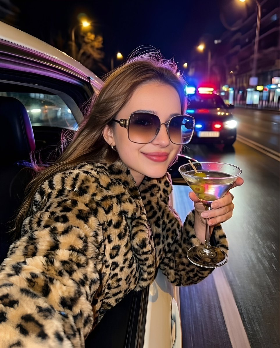 Nightlife Fashion Portrait in Luxury Car — example 2