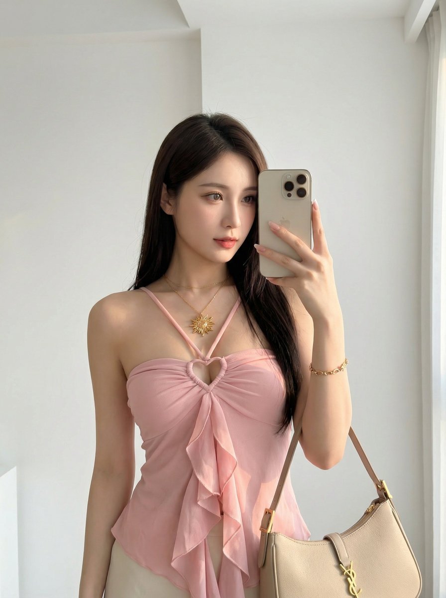 Photorealistic Selfie Prompts (Japanese Restaurant & Bathroom) — example 3