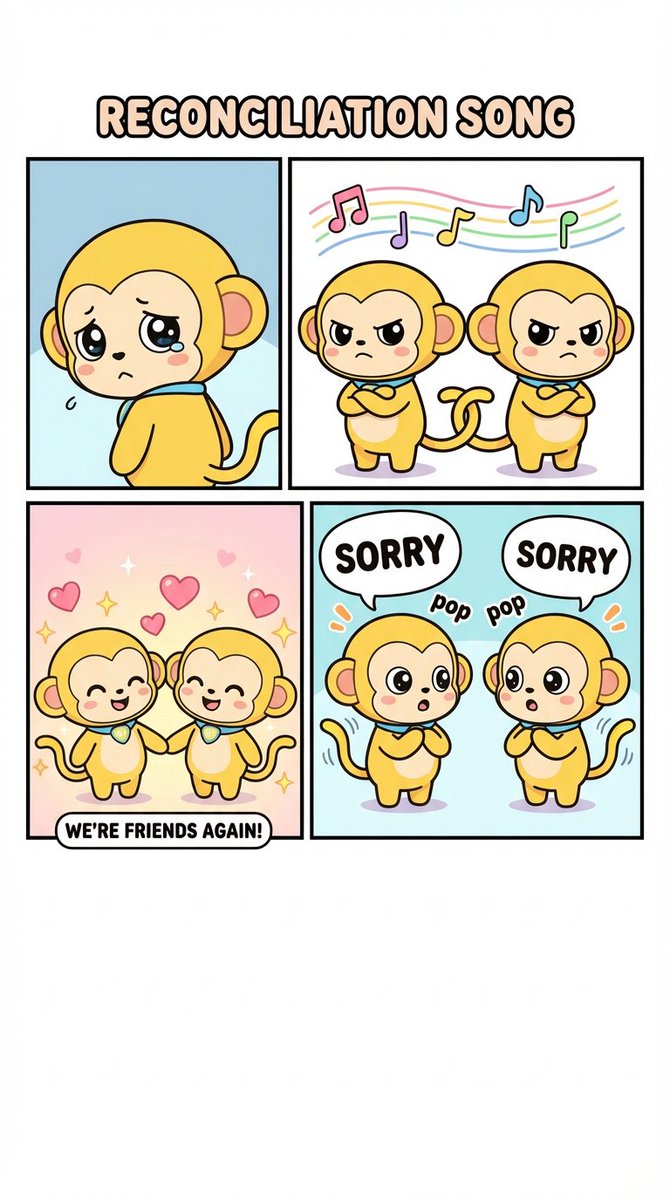 Four-Panel Comic: Reconciliation Song (English Version) — example 1