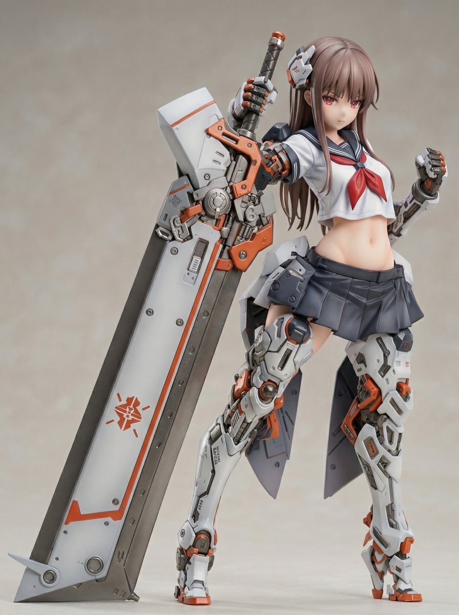 Figure/Model Kit Packaging Prompts for Armored Mecha Girl — example 1