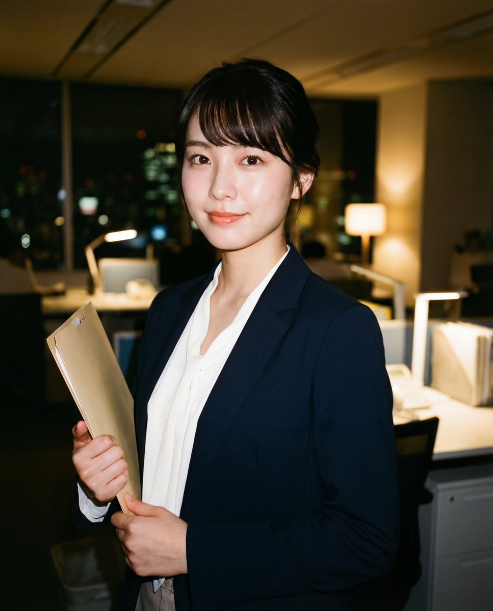 Photo-realistic Candid Portrait of a Japanese Office Lady (OL) — example 1