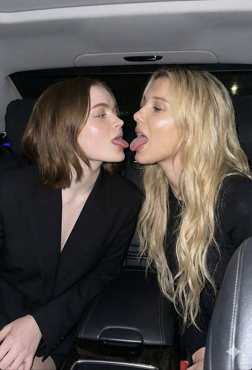 Sadie Sink and Millie Bobby Brown Candid Flash Photo Prompt — example 1