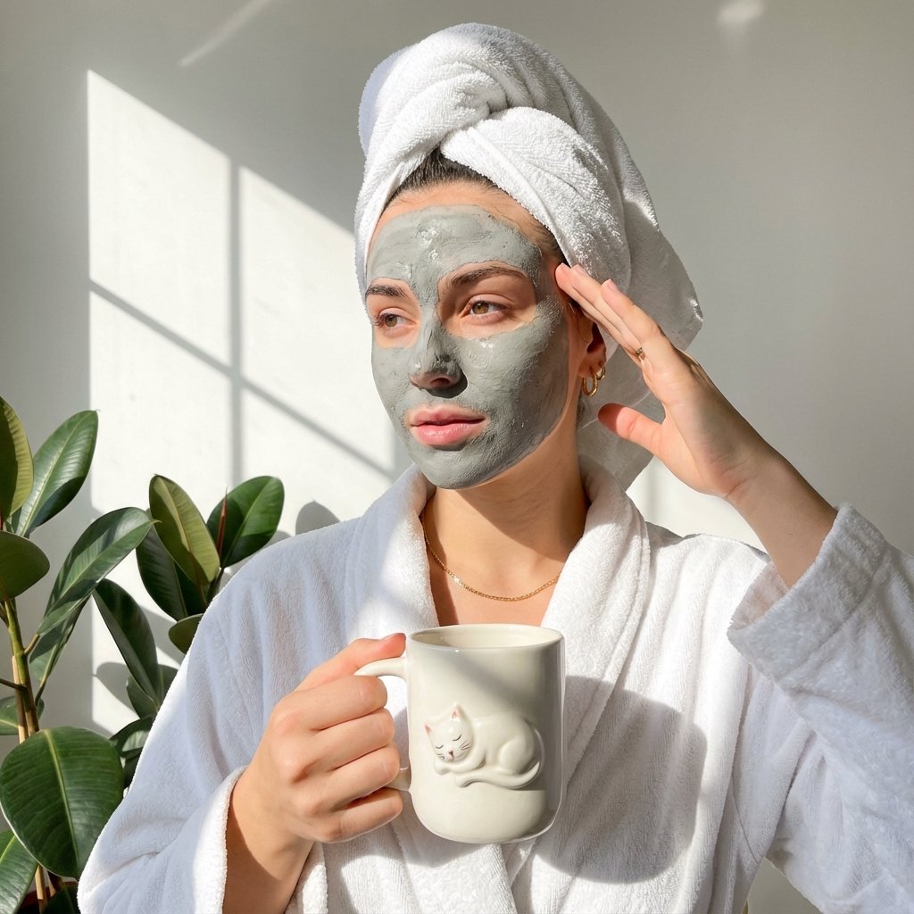 Self-Care Morning Routine Portrait — example 1