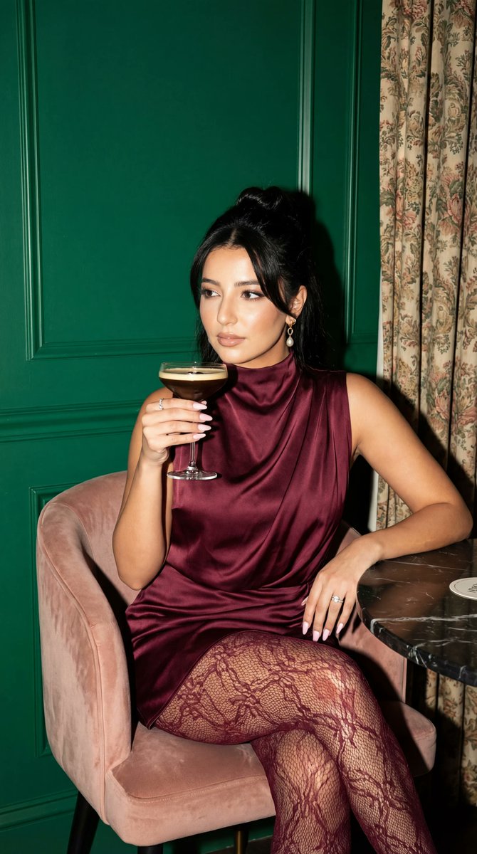 Luxury Bar Editorial Portrait with Direct Flash — example 1