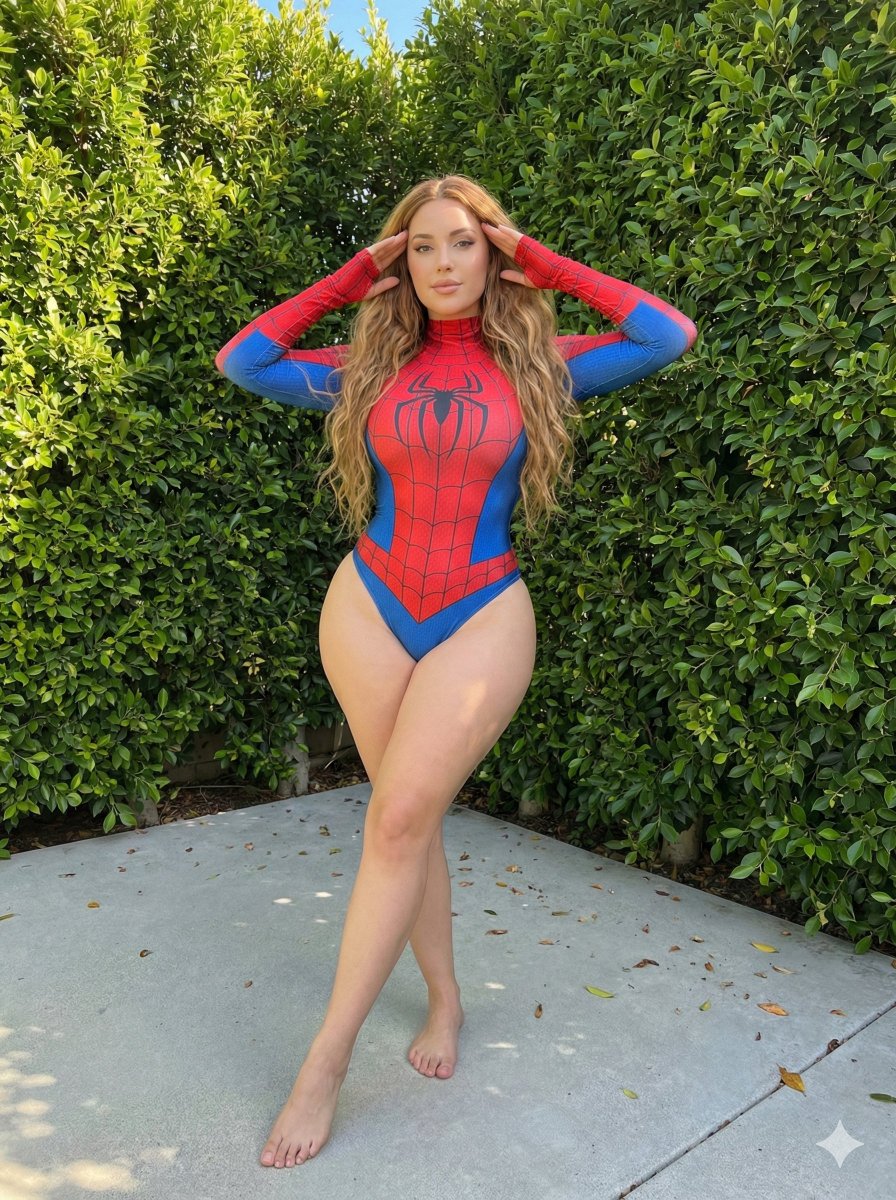 Photorealistic Spider-Girl Cosplay Portrait — example 1