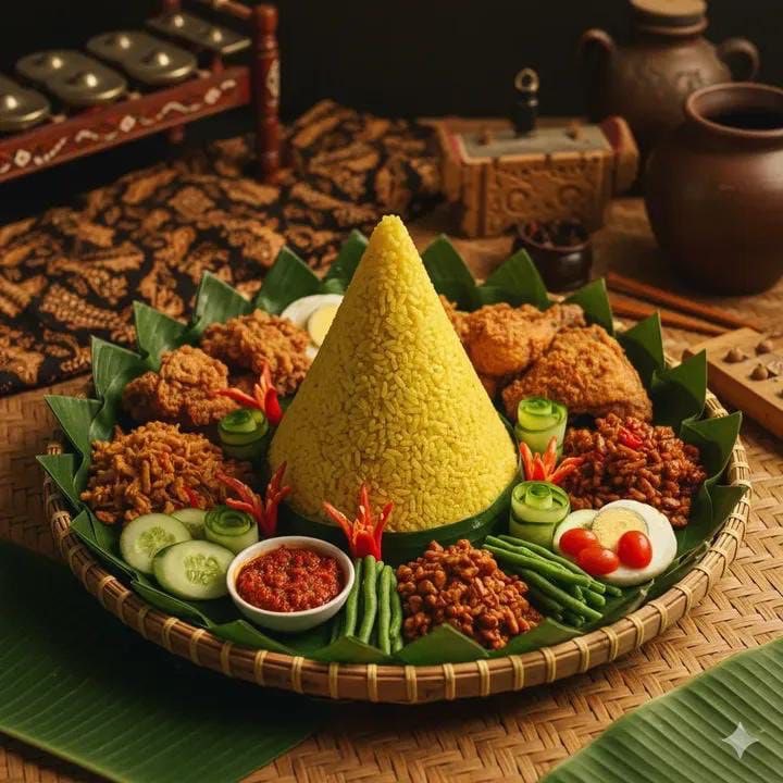Authentic Indonesian Nasi Tumpeng Food Photography — example 1