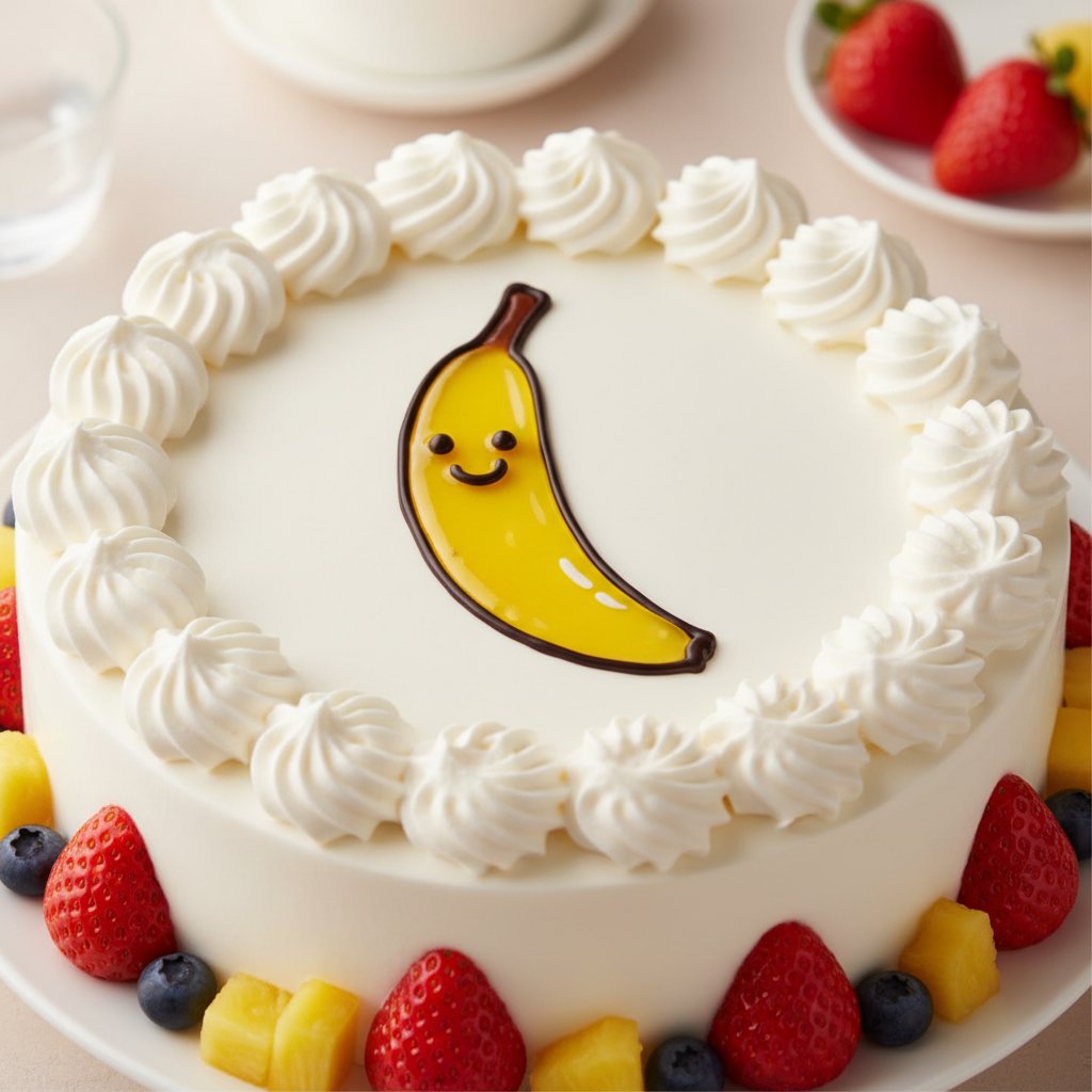 Turn a reference image into a realistic Christmas cake — example 2