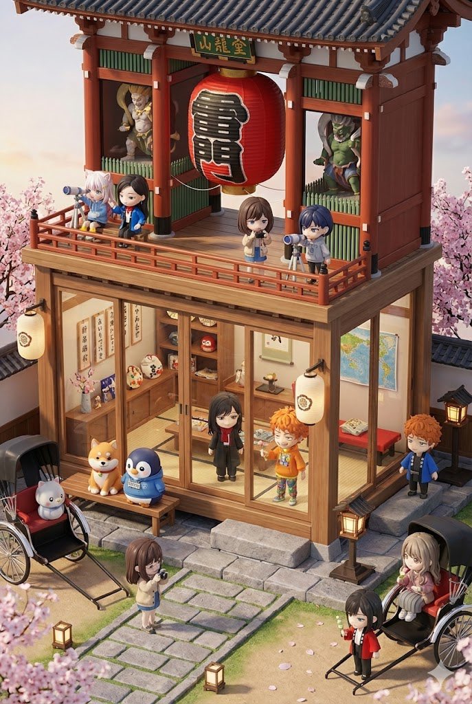 3D chibi miniature travel spot concept prompt — example 2