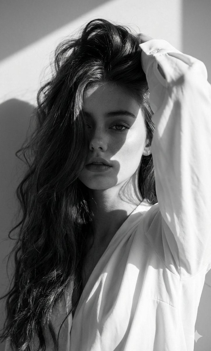 High-Fashion Black and White Editorial Portrait Prompt (Facial Lock) — example 1