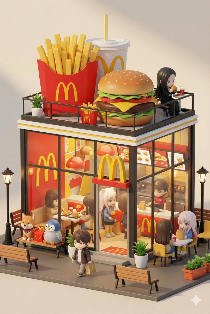 3D chibi miniature brand concept store prompt — example 3