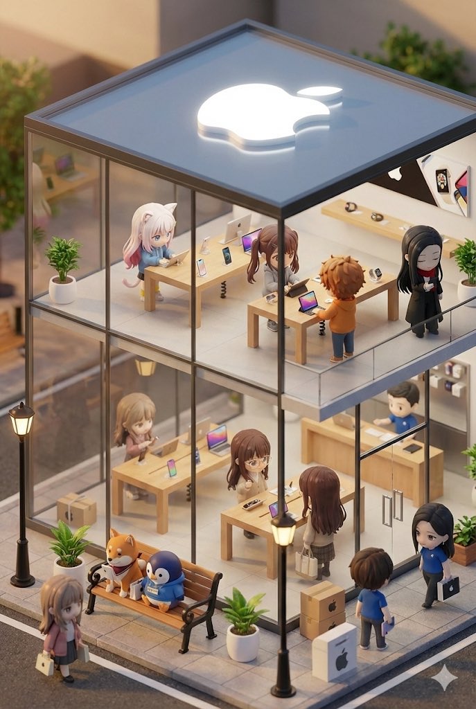 3D chibi miniature brand concept store prompt — example 4