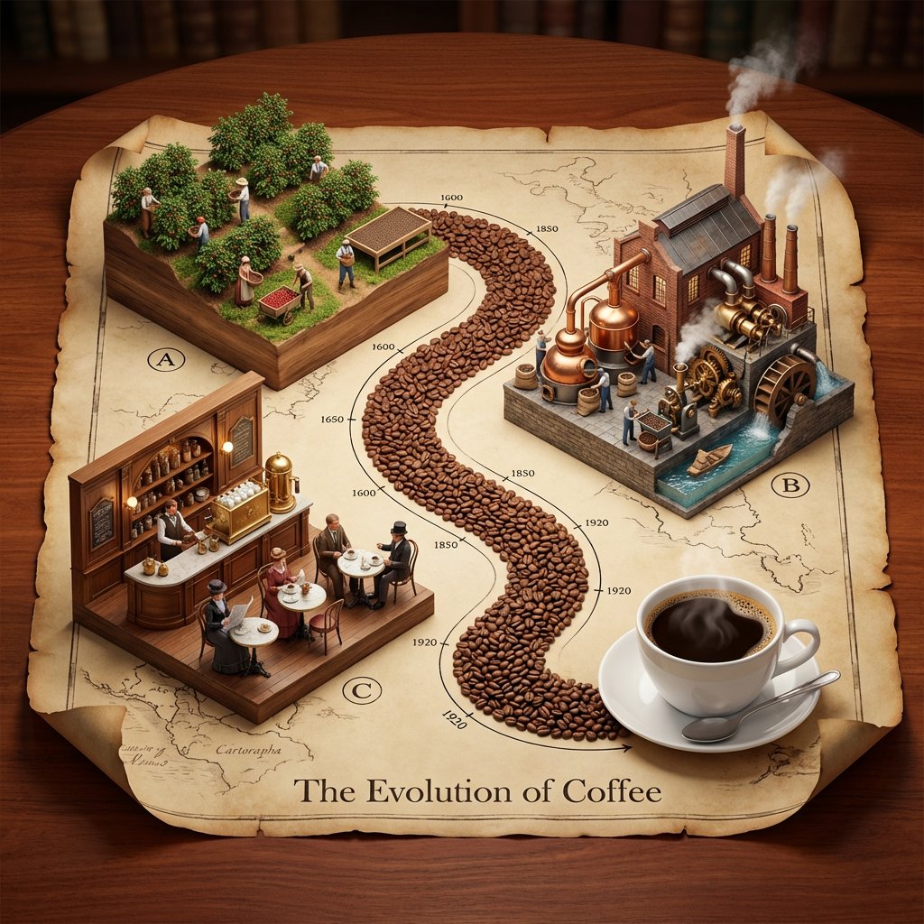 Isometric 3D Diorama of Product Evolution Prompt — example 1