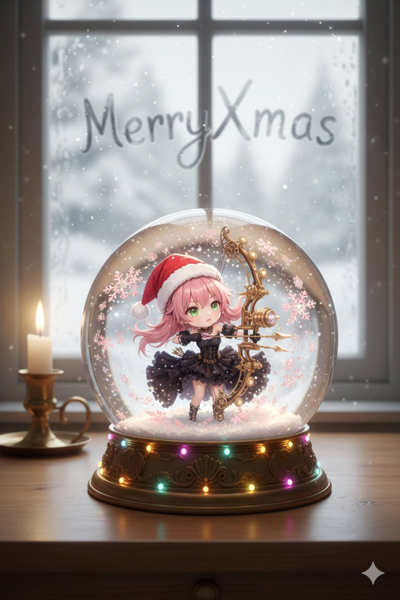 Snow globe character illustration prompt for Nano Banana Pro — example 1