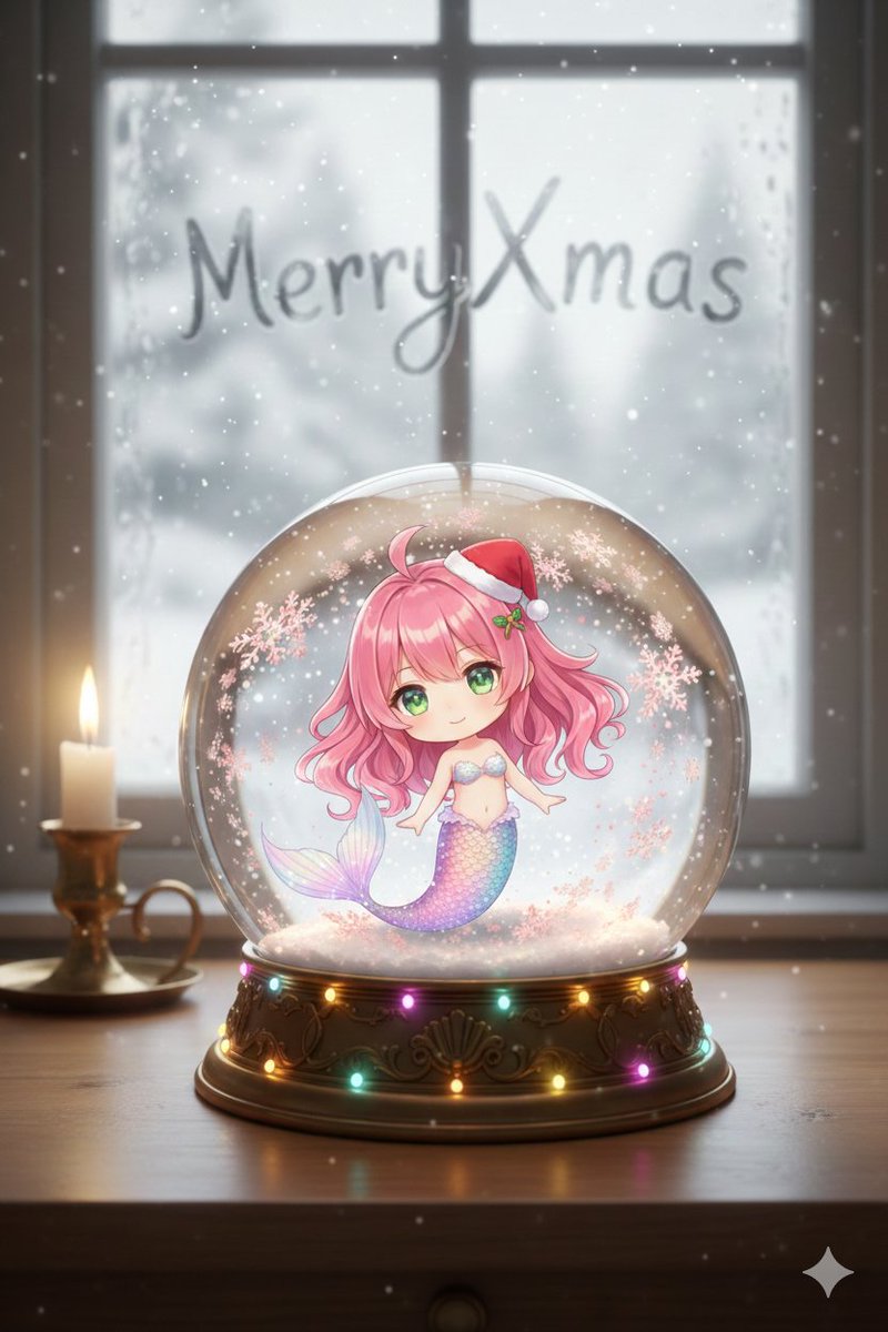 Snow globe character illustration prompt for Nano Banana Pro — example 4