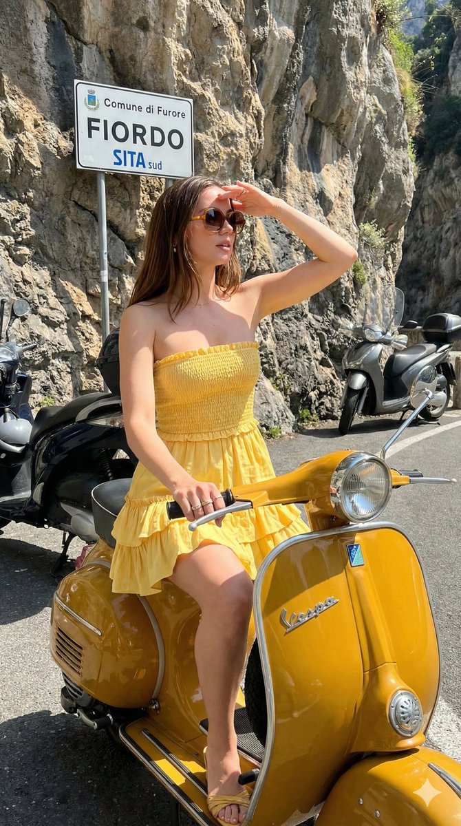Ana de Armas on the Amalfi Coast Image Prompt