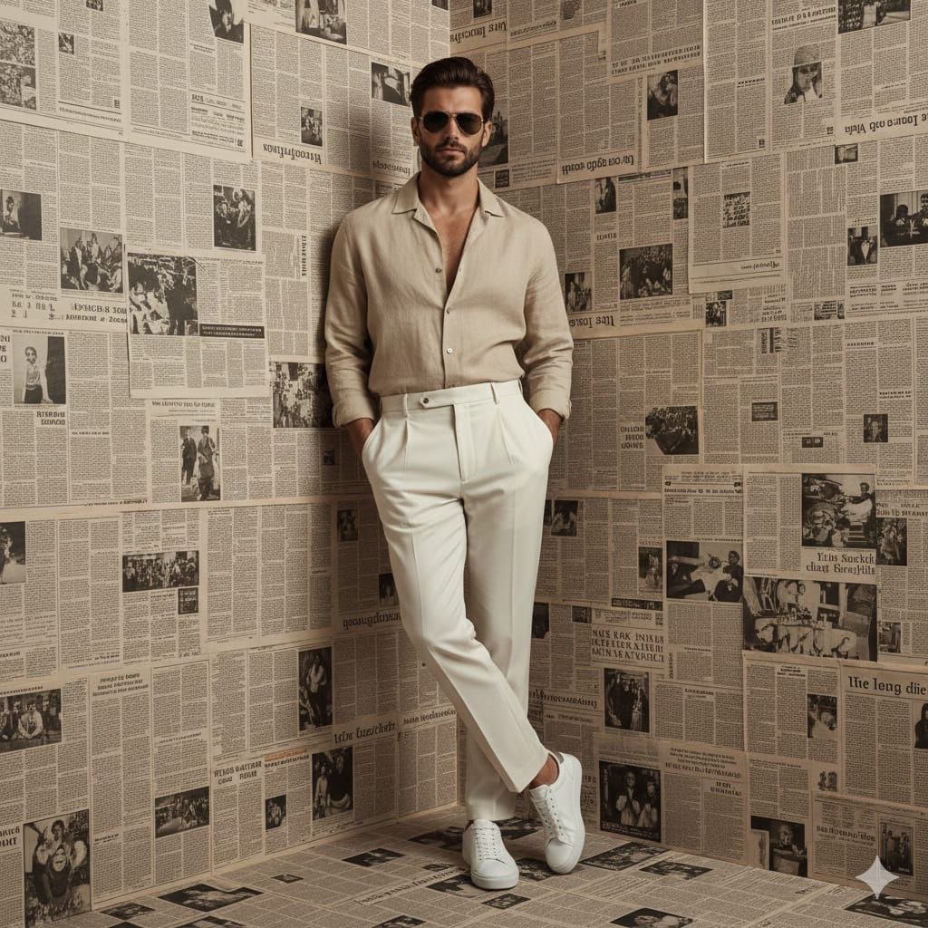 Cinematic Men's Fashion Portrait Prompt