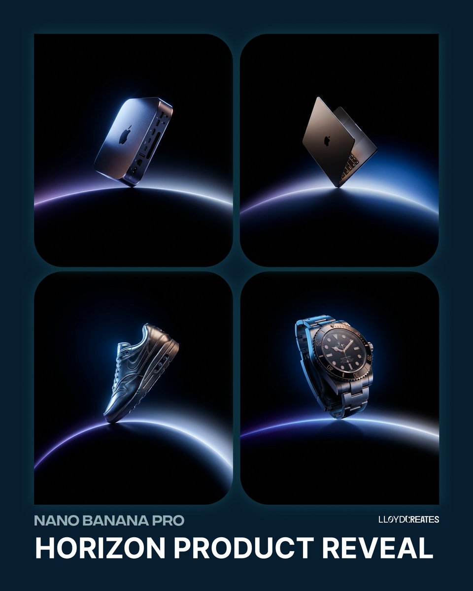 Premium Dark Horizon Product Reveal Prompt — example 1