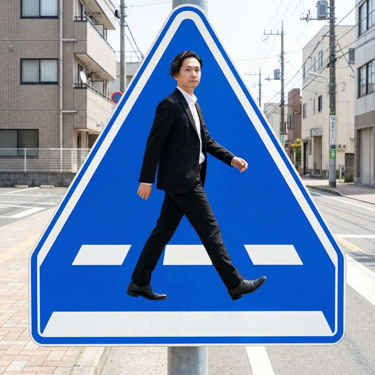 Pedestrian Markings as Personal Silhouette — example 1