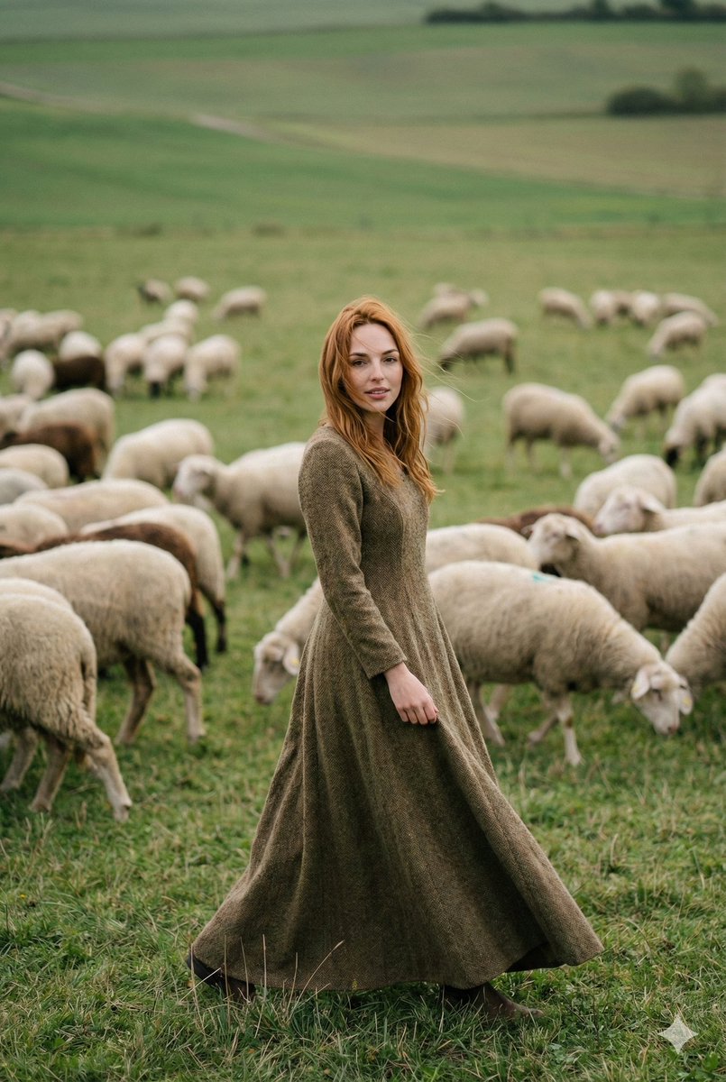 Fashion-Meets-Documentary Portrait in a Pastoral Setting — example 1