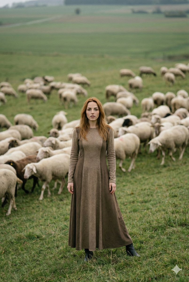 Fashion-Meets-Documentary Portrait in a Pastoral Setting — example 2
