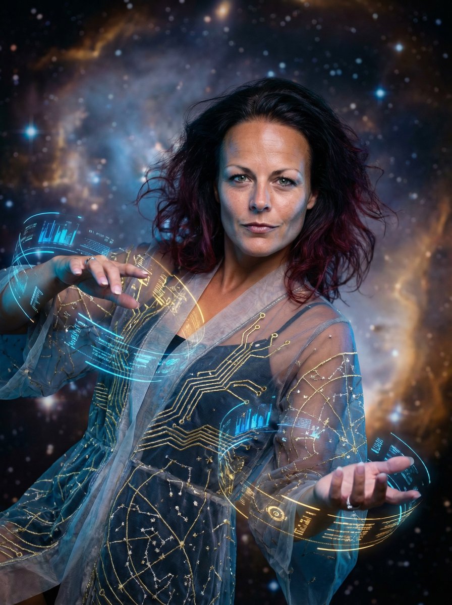Hyper-Realistic Celestial Archivist Portrait — example 1