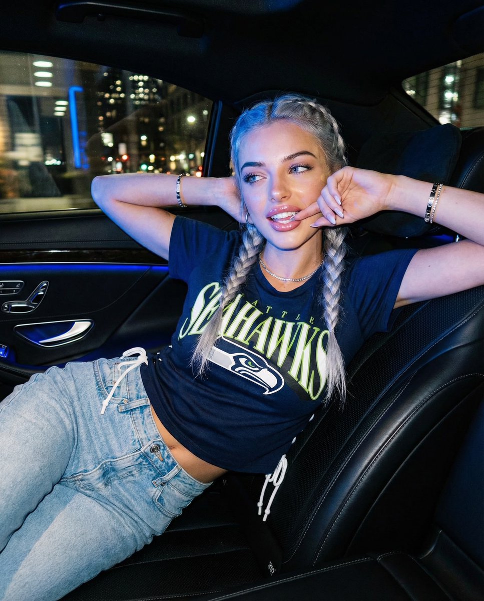 Moody Cinematic Nighttime Car Portrait (NFL Fan) — example 1