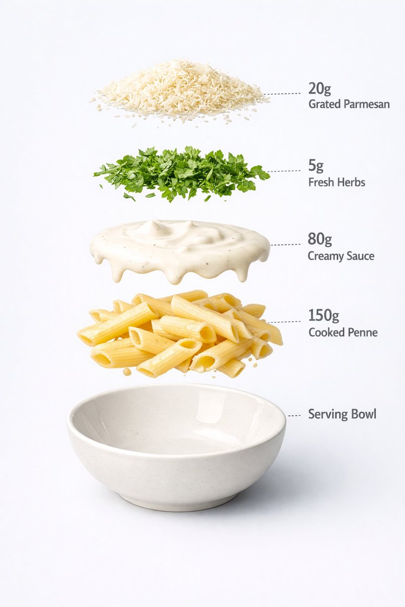 Motion and Image Prompt for Ultra-Realistic Food Photography of Pasta — example 1