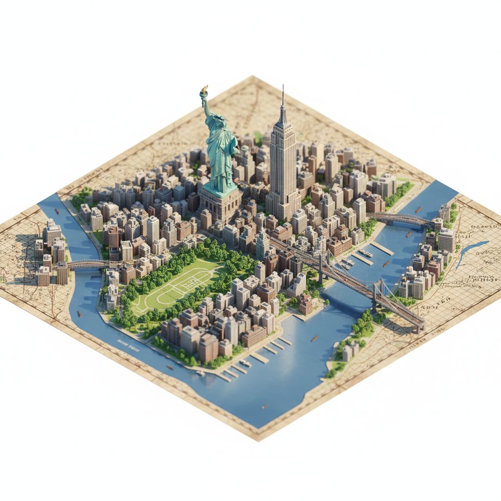 Photorealistic Diorama Isometric Map Prompt — example 3