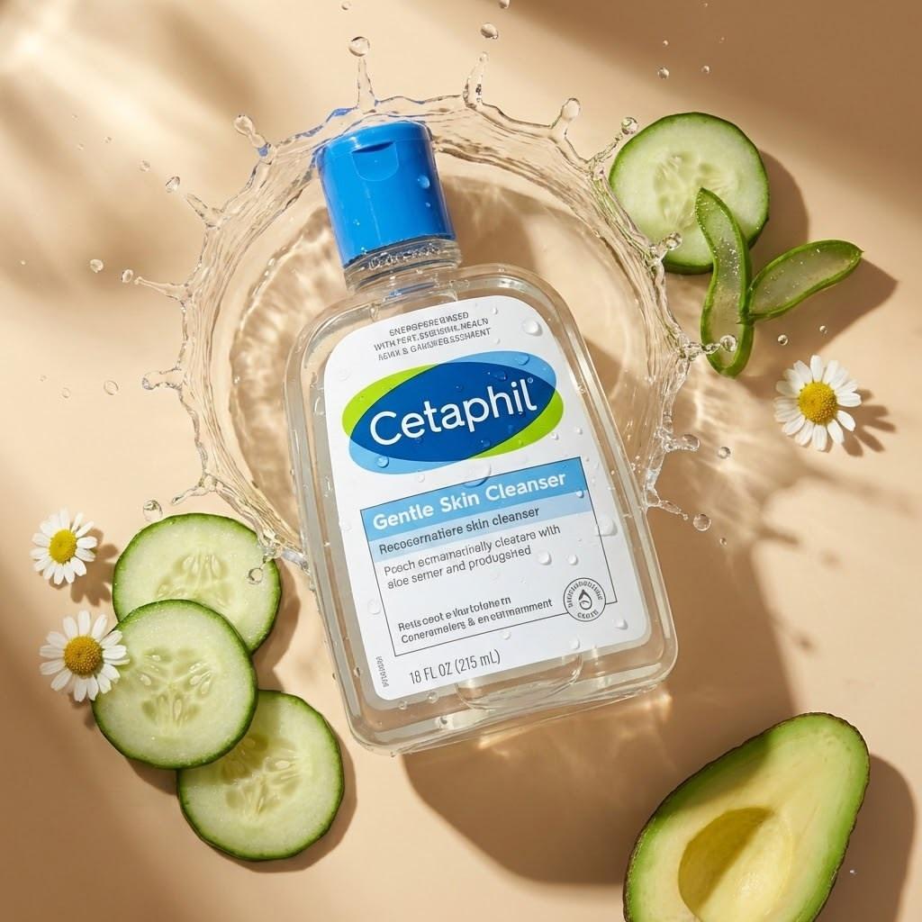 High-End Skincare Product Flat Lay — example 1