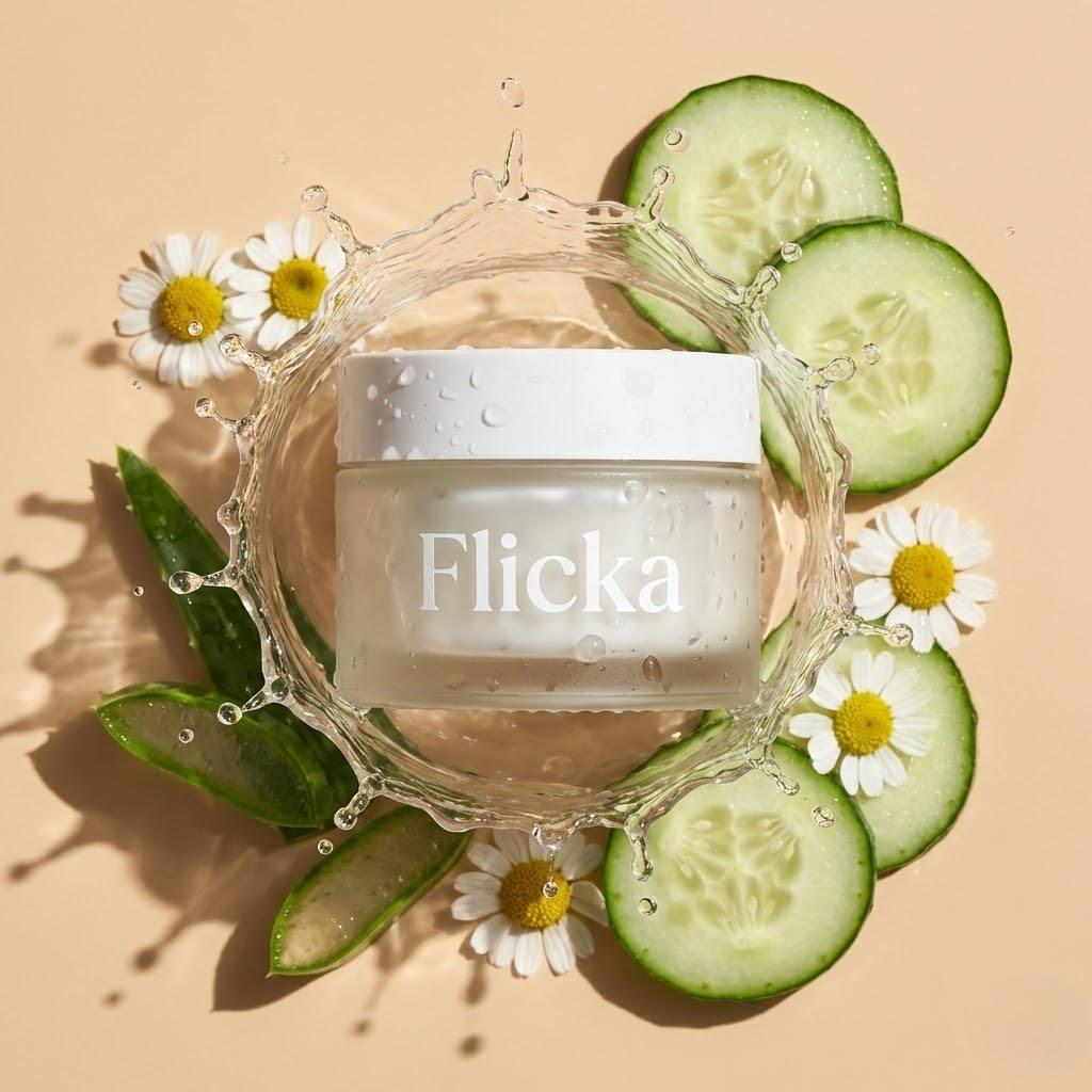 High-End Skincare Product Flat Lay — example 3