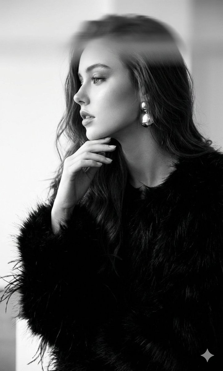 Black-and-White Surreal Editorial Portrait — example 1