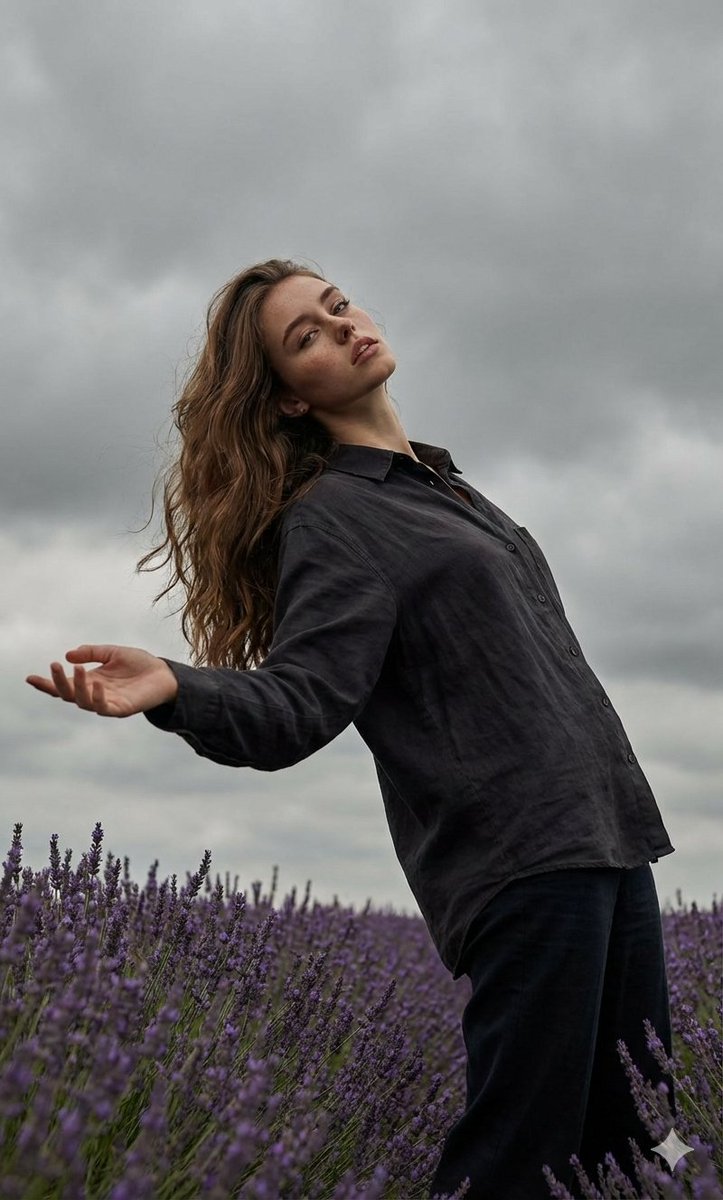 Cinematic Moody Photograph of Man in Flower Field — example 2
