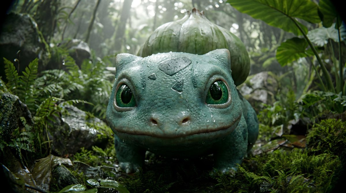 Short Prompt for POV Fisheye Pokemon Wildlife — example 3